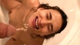 Busty amateur brunette pov fucked