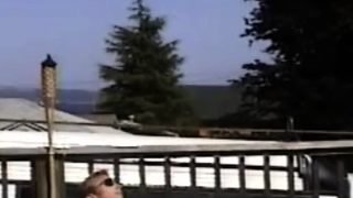 ex carla getting a tan and a fuck in the front yard